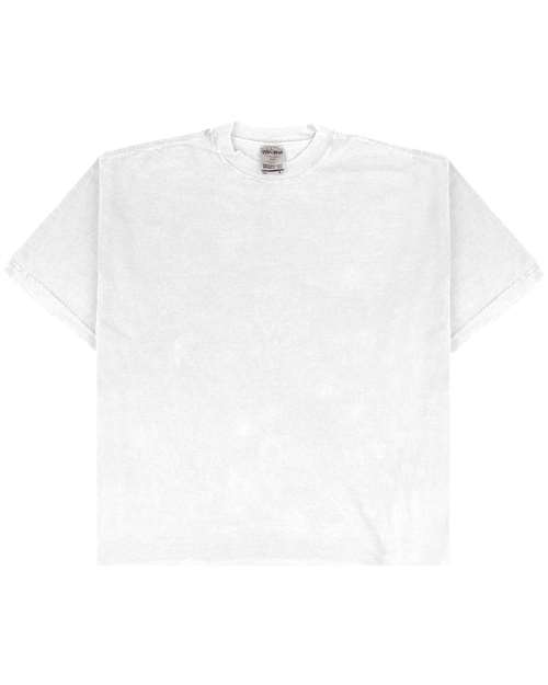 Unisex Max Heavyweight Garment-Dyed Drop Shoulder T-Shirt - White Front
