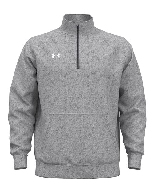 Men's Rival Fleece Quarter-Zip Pullover - CS Grey Light Heather/ White Front