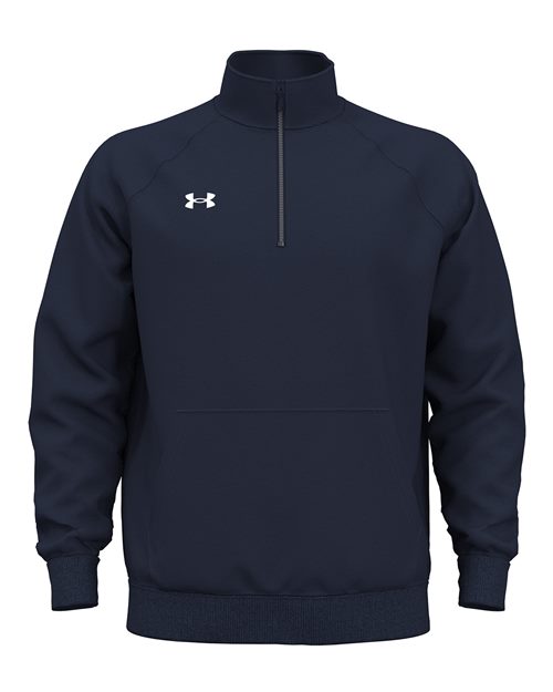 Men's Rival Fleece Quarter-Zip Pullover - Midnight Navy/ White Front