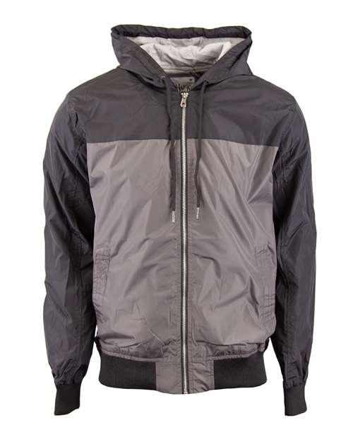 Unisex Windbreaker Jacket - Black/ Grey Front