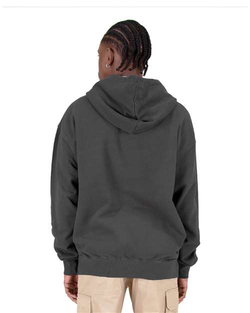 Unisex Max Heavy Fleece Garment-Dyed Double-Zip Hooded Sweatshirt - Shadow Back