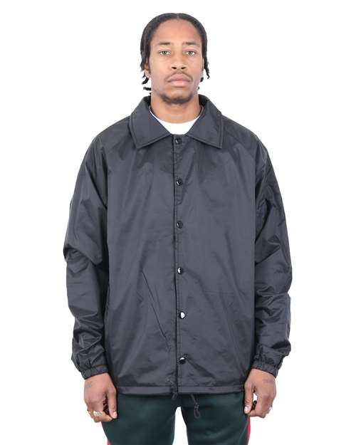 Unisex Coaches Jacket - Black Front