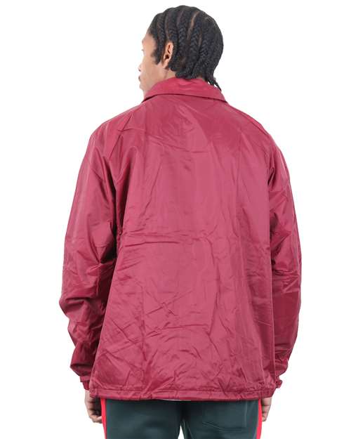 Unisex Coaches Jacket - Burgundy Back