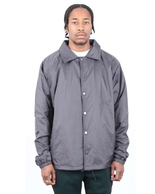 Unisex Coaches Jacket - Dark Grey Front