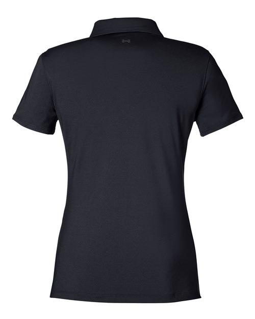 Women's Recycled Polo - Black/ White Back