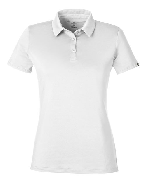 Women's Recycled Polo - White/ White Front