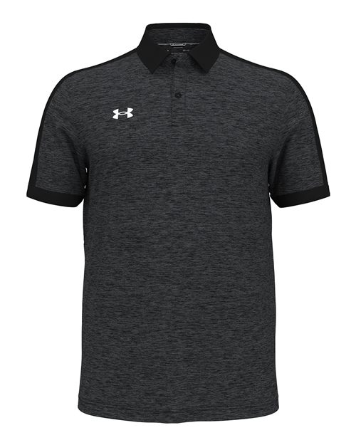 Men's Trophy Level Polo - Black/ White Front