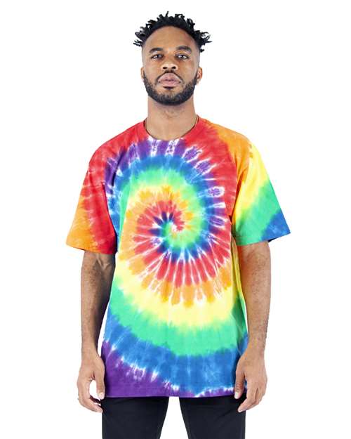 Unisex Max Heavyweight Tie-Dyed T-Shirt - Classic Rainbow Front