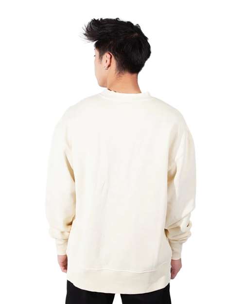 Unisex Los Angeles Garment-Dyed Crewneck Sweatshirt - Cream Back