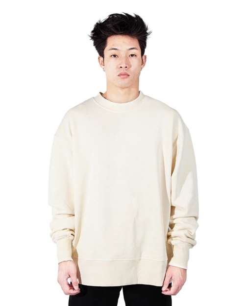 Unisex Los Angeles Garment-Dyed Crewneck Sweatshirt - Cream Front