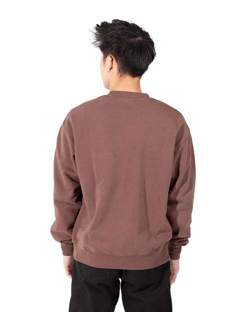 Unisex Los Angeles Garment-Dyed Crewneck Sweatshirt - Mocha Back