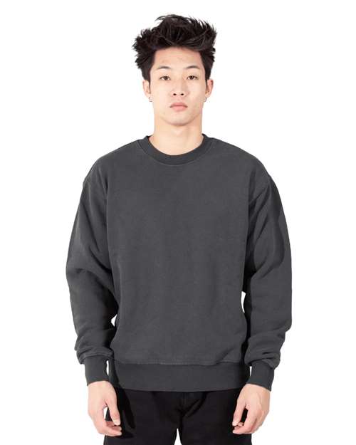Unisex Los Angeles Garment-Dyed Crewneck Sweatshirt - Shadow Front
