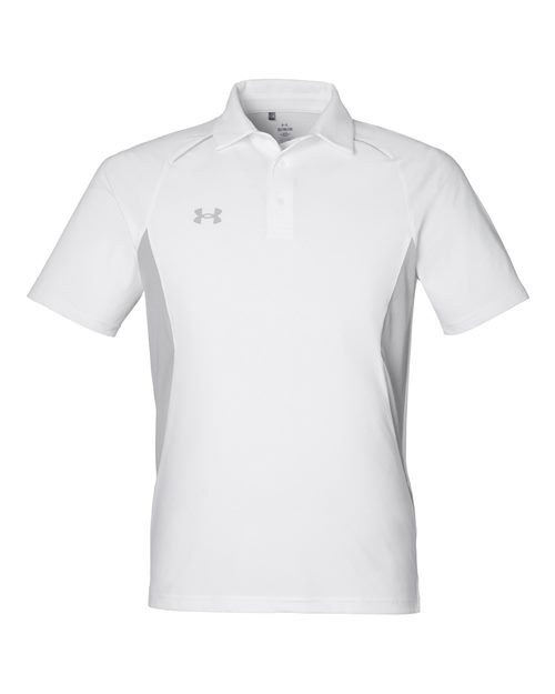 Men's Title Polo 2.0 - White/ Mod Grey Front