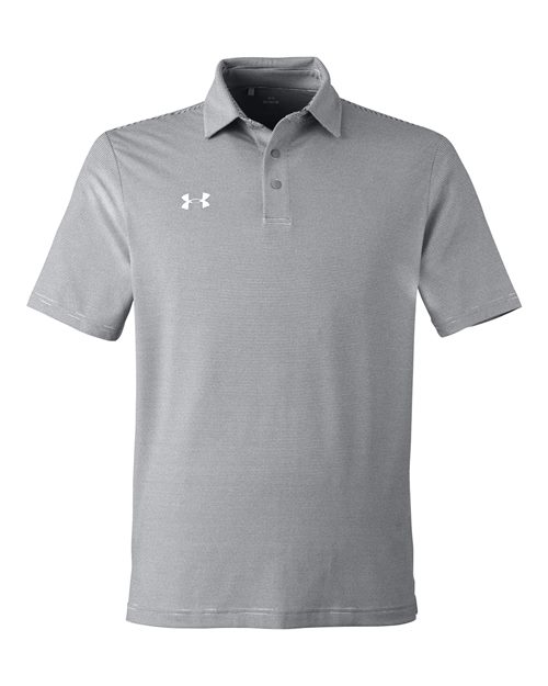 Men's Destin Drive Striped Performance Polo - Mod Grey/ White Front