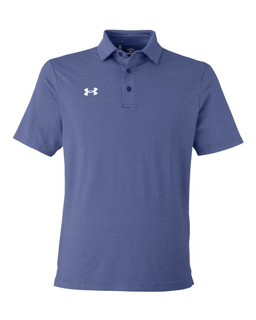 Men's Destin Drive Striped Performance Polo - Royal/ White Front