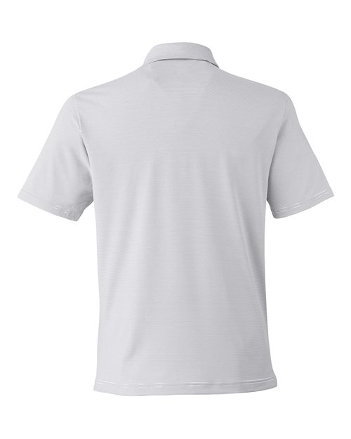 Men's Destin Drive Striped Performance Polo - White/ Black Back
