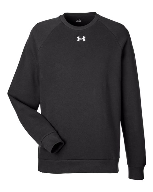 Men's Rival Fleece Crewneck Sweatshirt - Black/ White Front