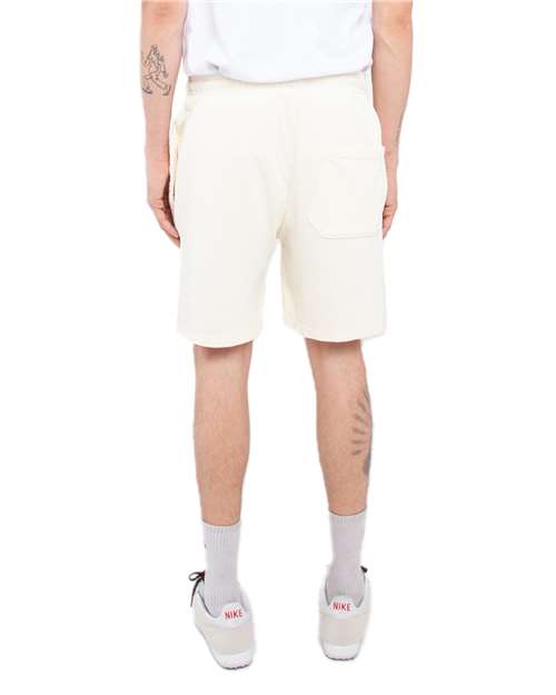 Unisex Garment-Dyed Fleece Shorts - Cream Back