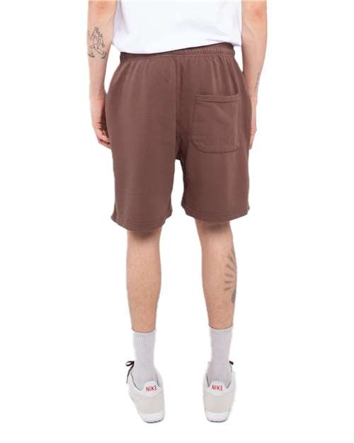 Unisex Garment-Dyed Fleece Shorts - Mocha Back