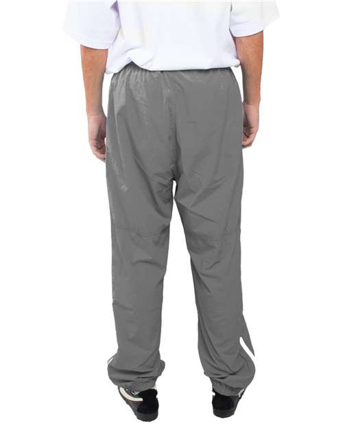 Unisex Nylon Track Pants - Grey Back