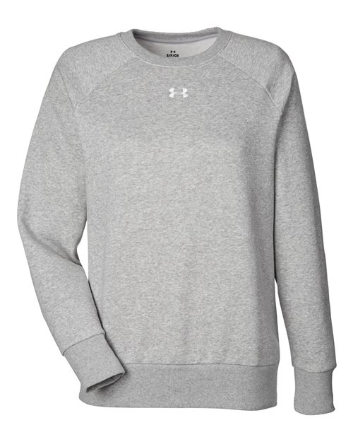 Women's Rival Fleece Crewneck Sweatshirt - Mod Grey Light Heather/ White Front