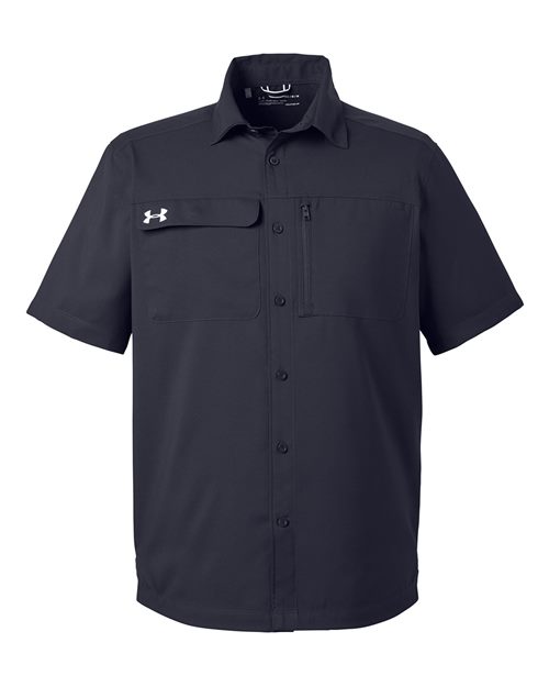 Men's Motivate Coach Woven Shirt - Black/ White Front