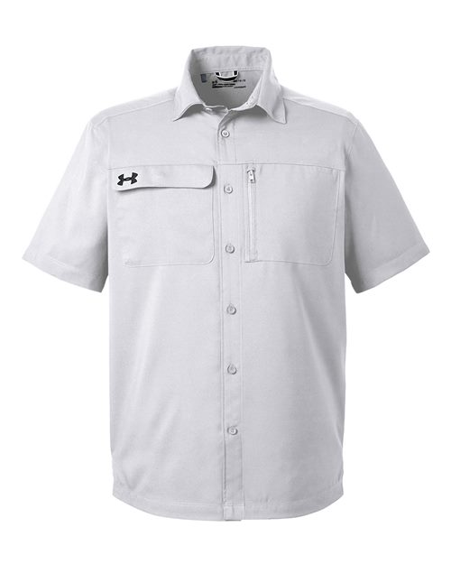 Men's Motivate Coach Woven Shirt - Halo Grey/ Steel Grey Front