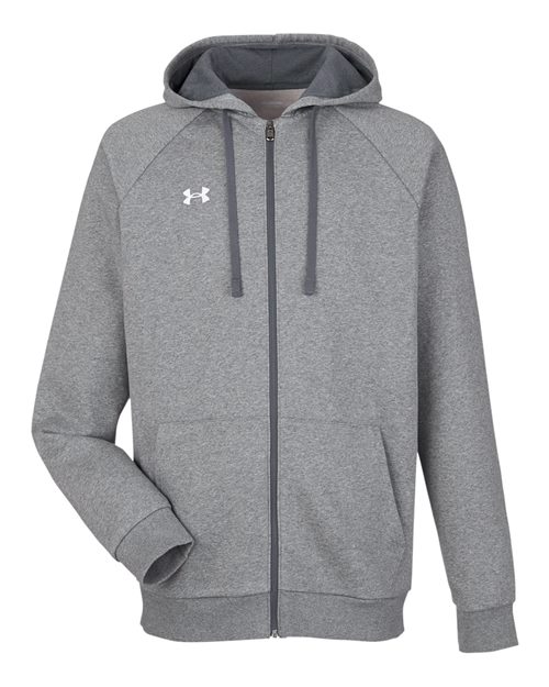 Men's Rival Fleece Full-Zip - CS Grey Light Heather/ White Front