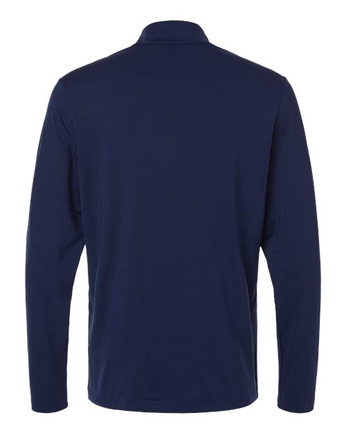 Men's Textured Stripe Quarter-Zip Pullover - Dark Blue Back