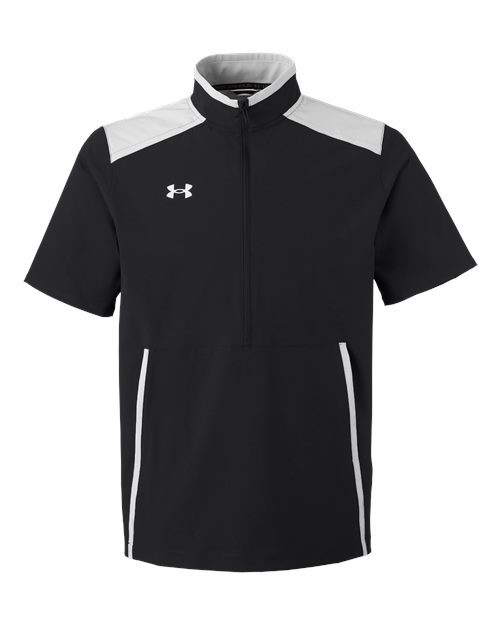 Men's Motivate 3.0 Short Sleeve Half-Zip - Black/ Mod Grey/ White Front