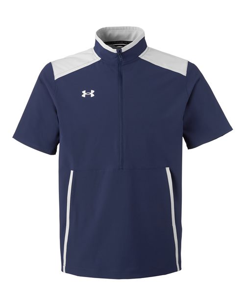 Men's Motivate 3.0 Short Sleeve Half-Zip - Midnight Navy/ White Front