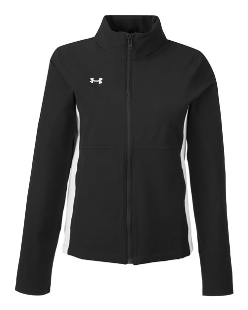 Women's Rival Stretch Jacket - Black/ White/ White Front