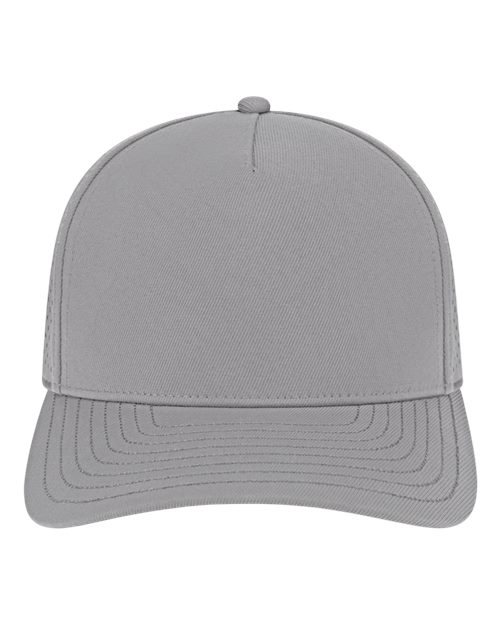 Premium Water-Resistant Perforated Cap - Silver Front