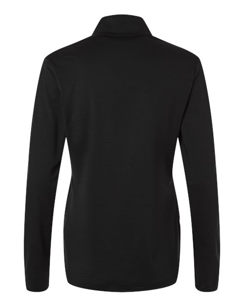Women's Textured Stripe Quarter-Zip Pullover - Black Back