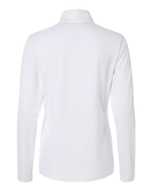 Women's Textured Stripe Quarter-Zip Pullover - White Back