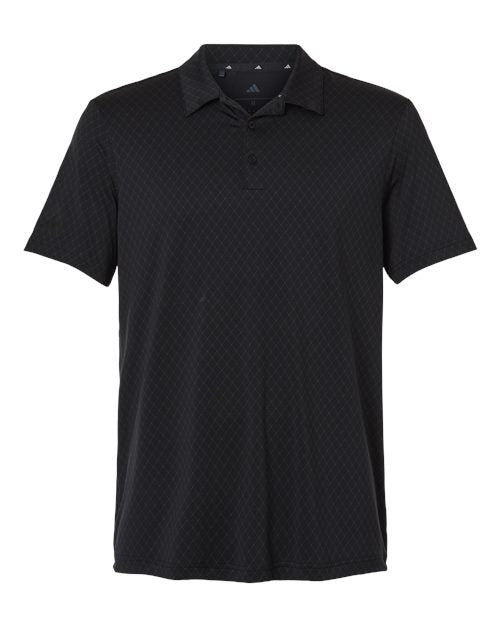 Men's 4-Way Stretch Printed Polo - Carbon Front