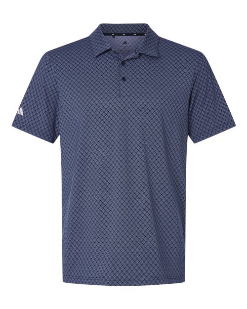 Men's 4-Way Stretch Printed Polo - Collegiate Navy Front