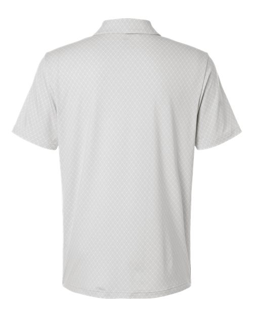 Men's 4-Way Stretch Printed Polo - White Back
