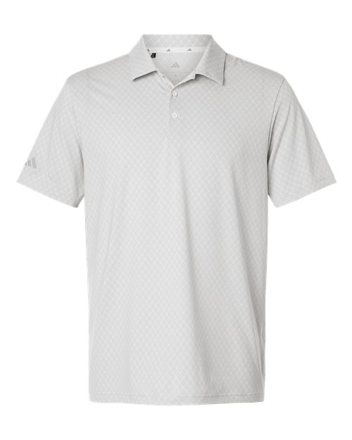 Men's 4-Way Stretch Printed Polo - White Front