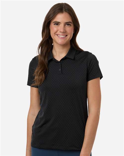 Women's 4-Way Stretch Printed Polo - Carbon Front