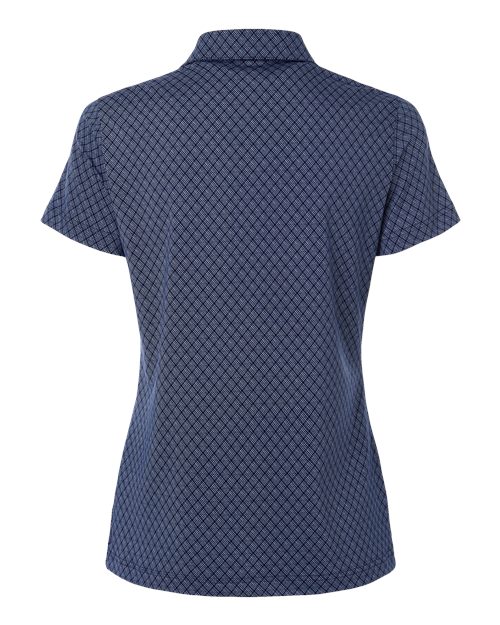 Women's 4-Way Stretch Printed Polo - Collegiate Navy Back