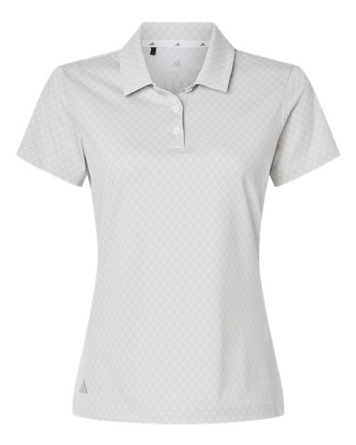 Women's 4-Way Stretch Printed Polo - White Front