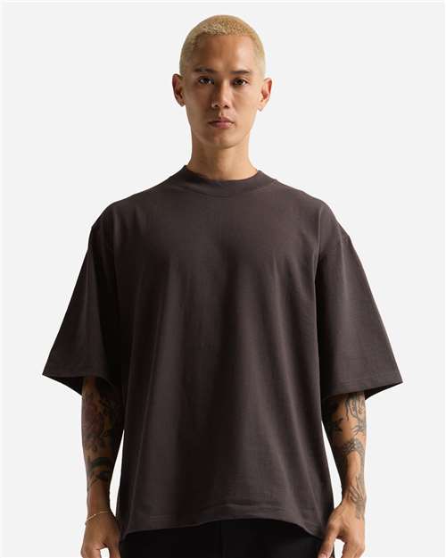 Unisex Max Heavyweight Oversized T-Shirt - Off Black Front