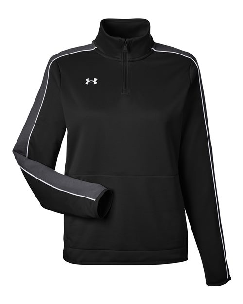 Women's Command 2.0 Quarter-Zip Pullover - Black/ White Front
