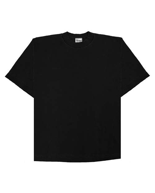 Unisex Garment-Dyed Reverse T-Shirt - Black Front