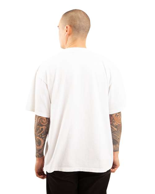 Unisex Garment-Dyed Reverse T-Shirt - White Back