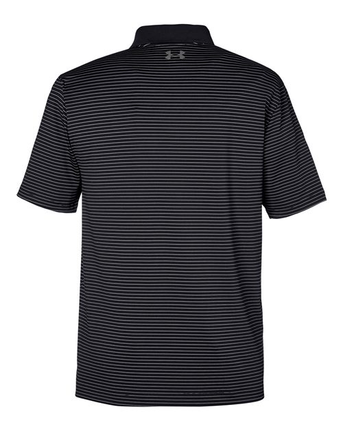Men's 3.0 Striped Perf Polo - Black_001 Back