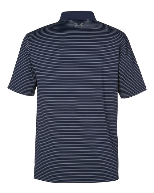 Men's 3.0 Striped Perf Polo - Midnight Navy/ White Back