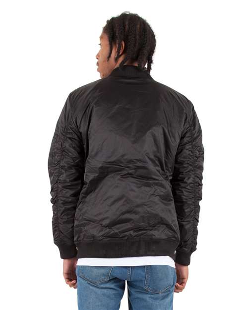 Unisex Bomber Jacket - Black Back
