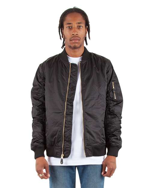 Unisex Bomber Jacket - Black Front